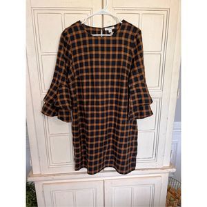 NWT Beach Lunch Lounge size large plaid flannel dress